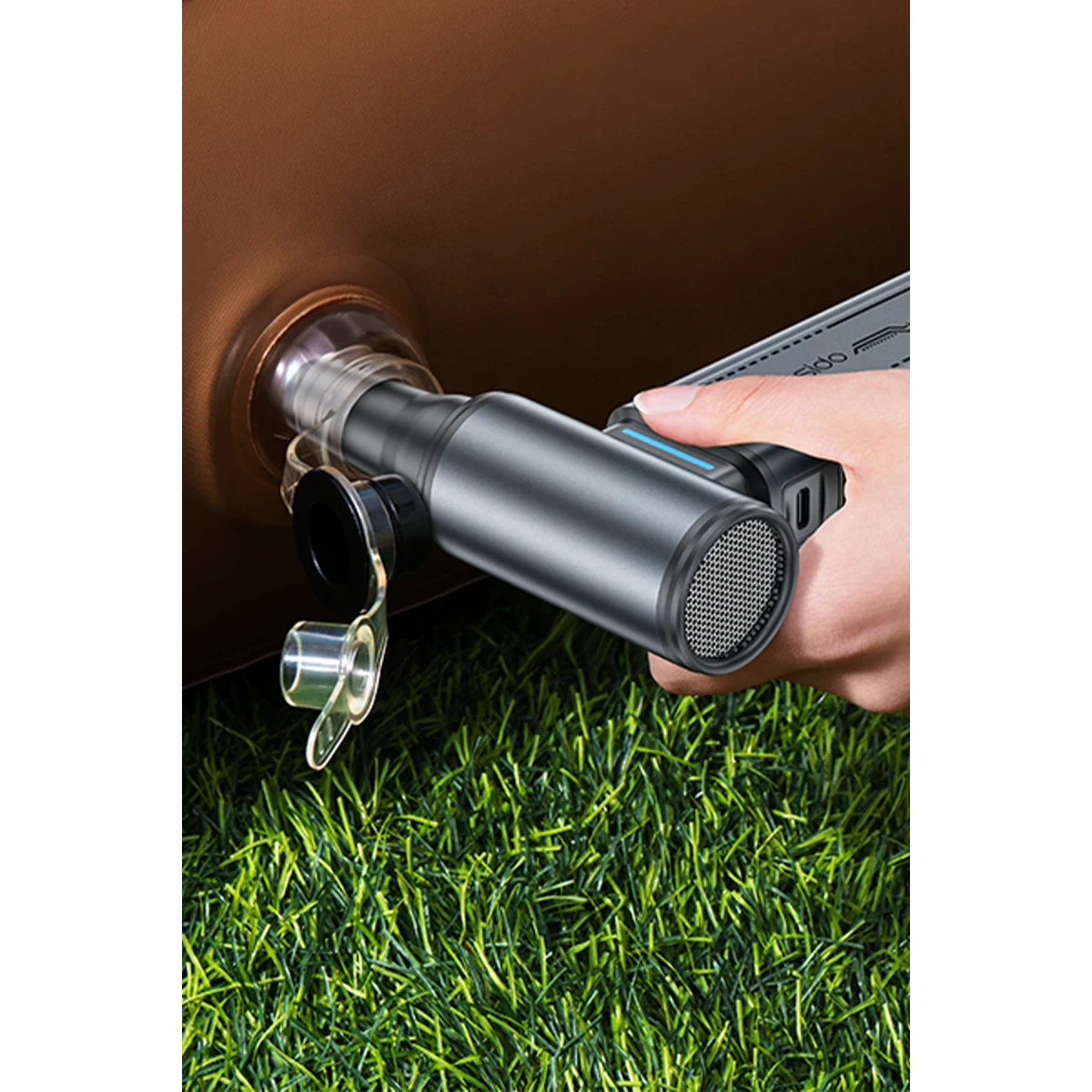 Yesido YF19 Dijital Göstergeli 130.000 RPM Brushless Motorlu 10.000Pa Vakum ve Güçlü Üfleme Özellikli 8000mAh Çift Bataryalı Hava Kompresörü - Siyah