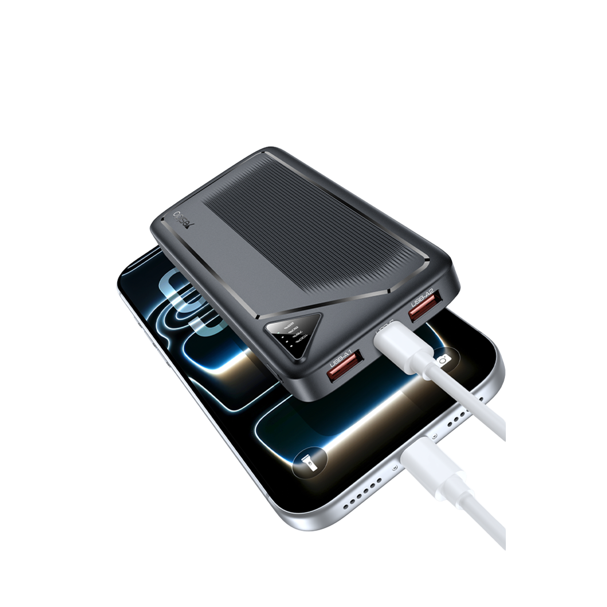 Yesido YP101 10000mAh 22.5W PD Hızlı Şarjlı LED Göstergeli Powerbank - Siyah