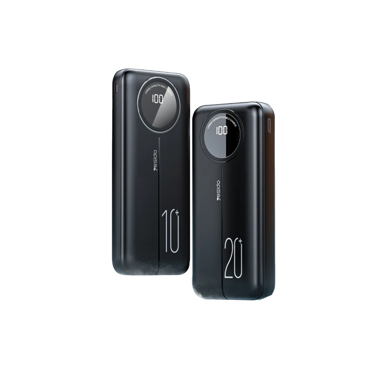 Yesido YP40 10.000 mAh Dijital Göstergeli USB3.0 PD Hızlı Şarj Powerbank - Siyah