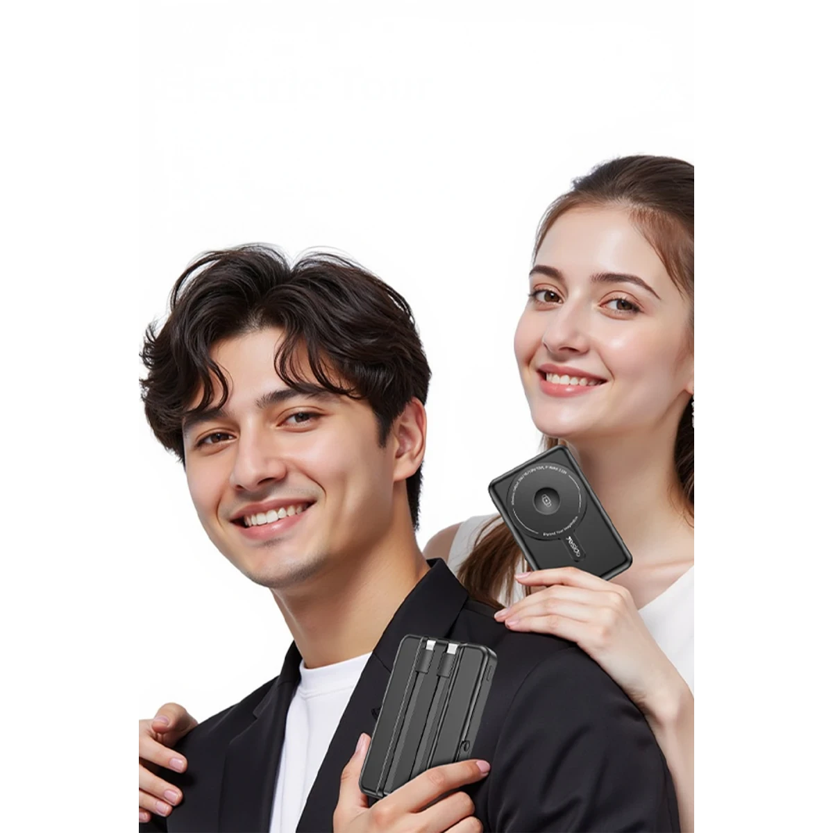 Yesido YP72 Dijital Göstergeli 10.000 mAh Kablosuz Magsafe Powerbank - Siyah