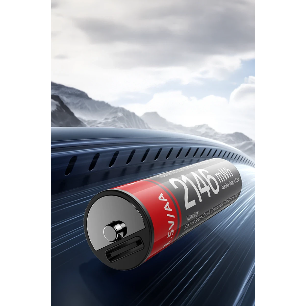 Yesido YP88 4 Adet Şarj Edilebilir Yüksek Verimli 1430 mAh 1.5V AA Pil - Siyah