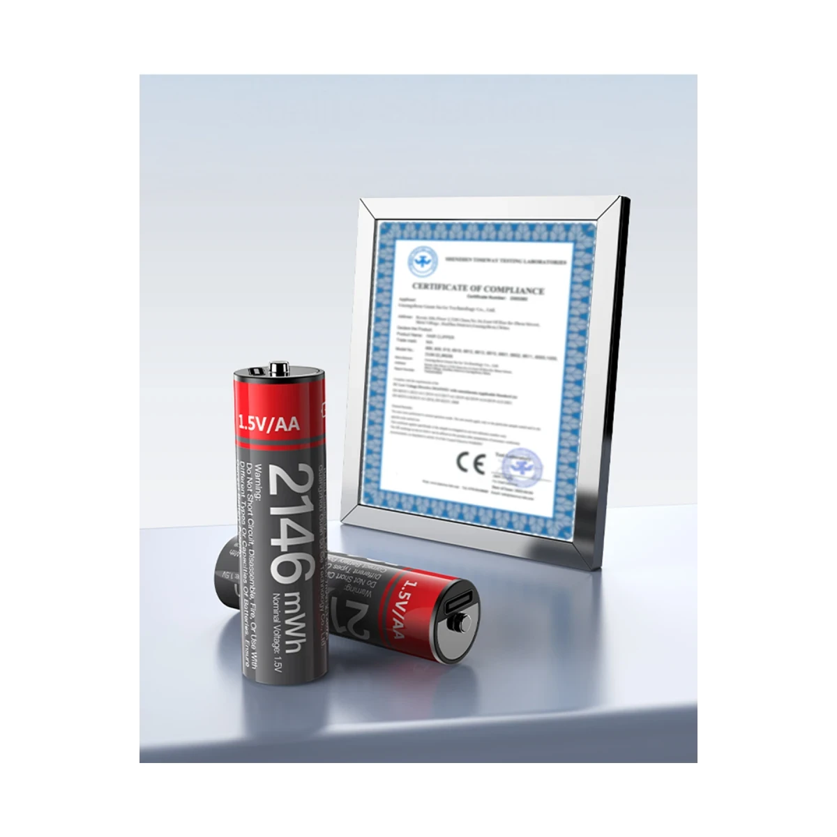 Yesido YP88 4 Adet Şarj Edilebilir Yüksek Verimli 1430 mAh 1.5V AA Pil - Siyah