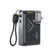 Yesido YP89 Akım Korumalı ve Stantlı 10.000 mAh 5in1 22.5W PD ve 15W Kablosuz Hızlı Şarj Destekli Magsafe Powerbank - Siyah