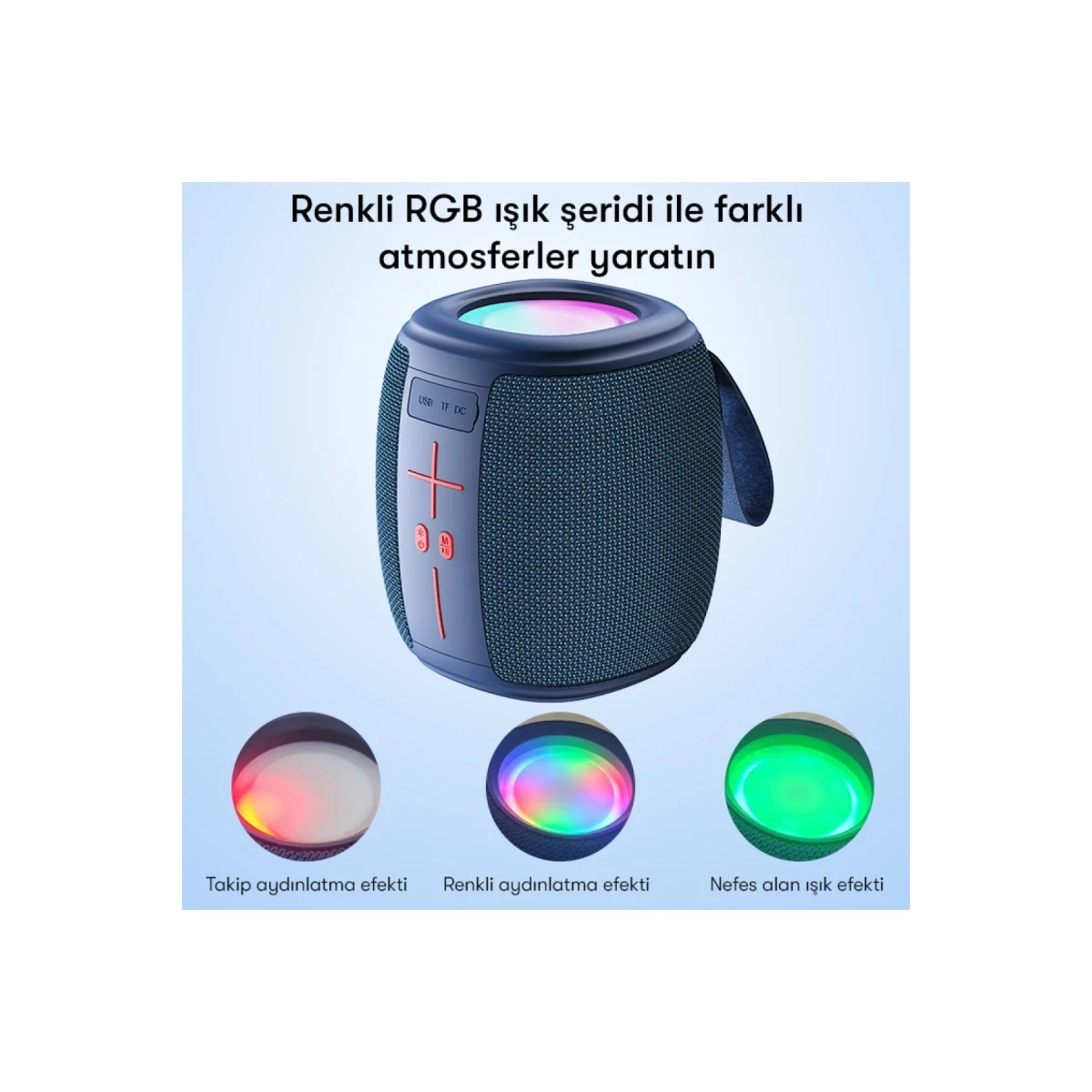 Yesido YSW14 RGB Kablosuz Hoparlör - Siyah