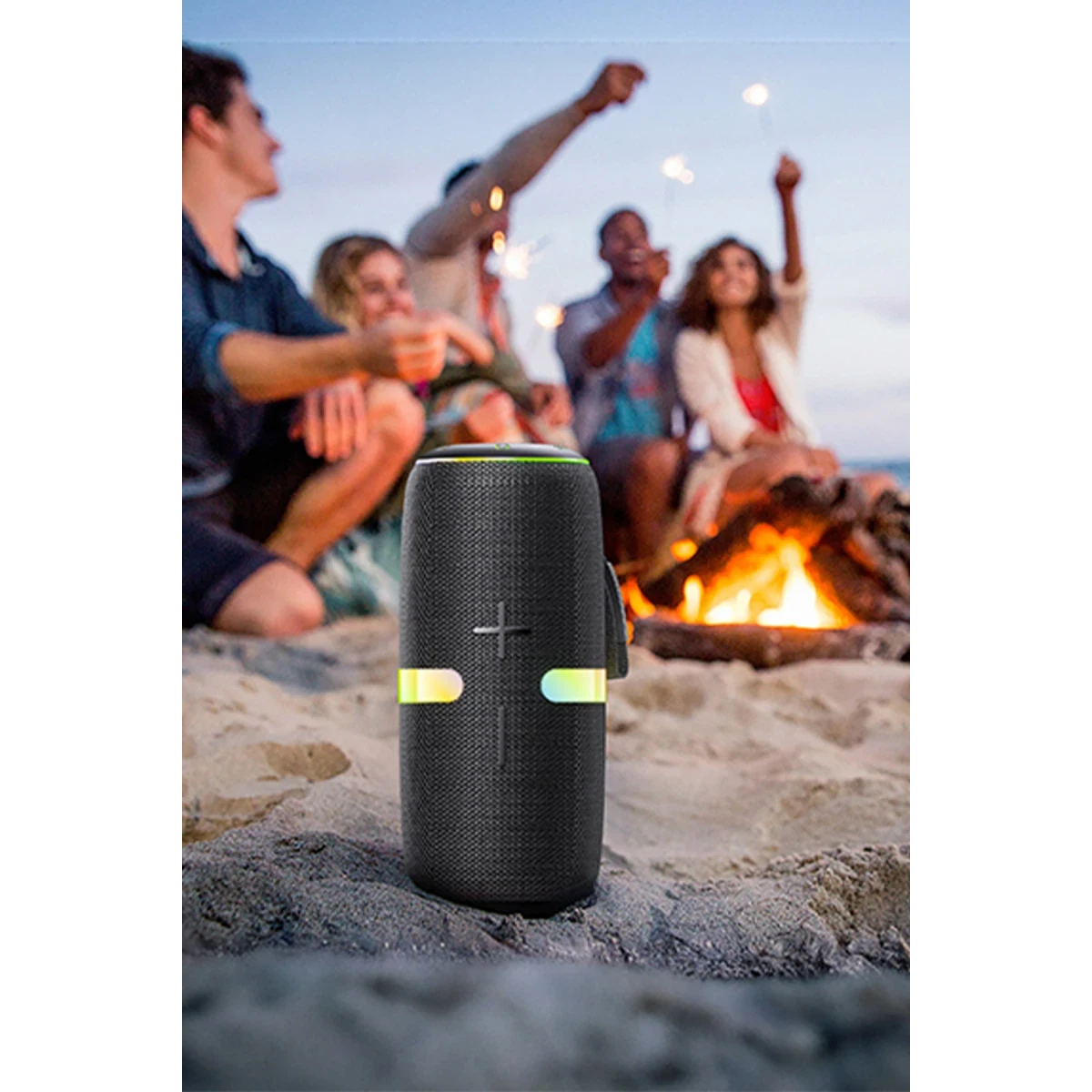 Yesido YSW22 2 Adet 15W Dahili Hoparlörlü BT 5.3 RGB Kablosuz Hoparlör - Siyah