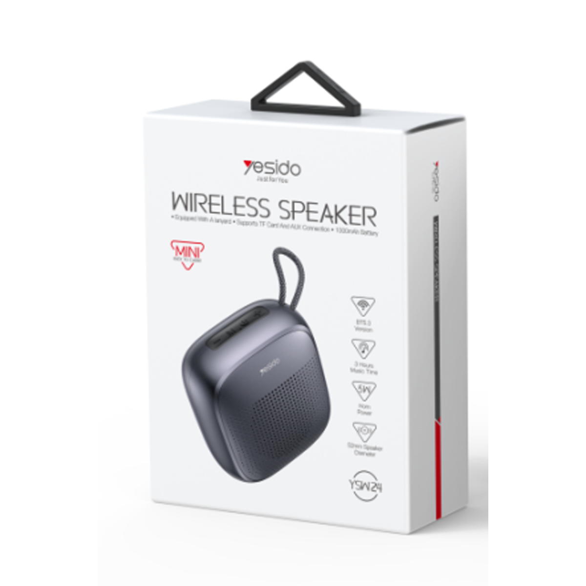Yesido YSW24 Bluetooth 5.3 Destekli Taşınabilir Mini Kablosuz Hoparlör - Siyah