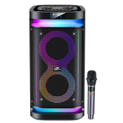 Yesido YSW29 2 Adet 20W Dahili Hoparlörlü 4400 mAh Bataryalı BT 5.0 RGB Kablosuz Hoparlör - Siyah
