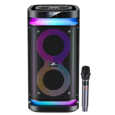 Yesido YSW29 2 Adet 20W Dahili Hoparlörlü 4400 mAh Bataryalı BT 5.0 RGB Kablosuz Hoparlör - Siyah