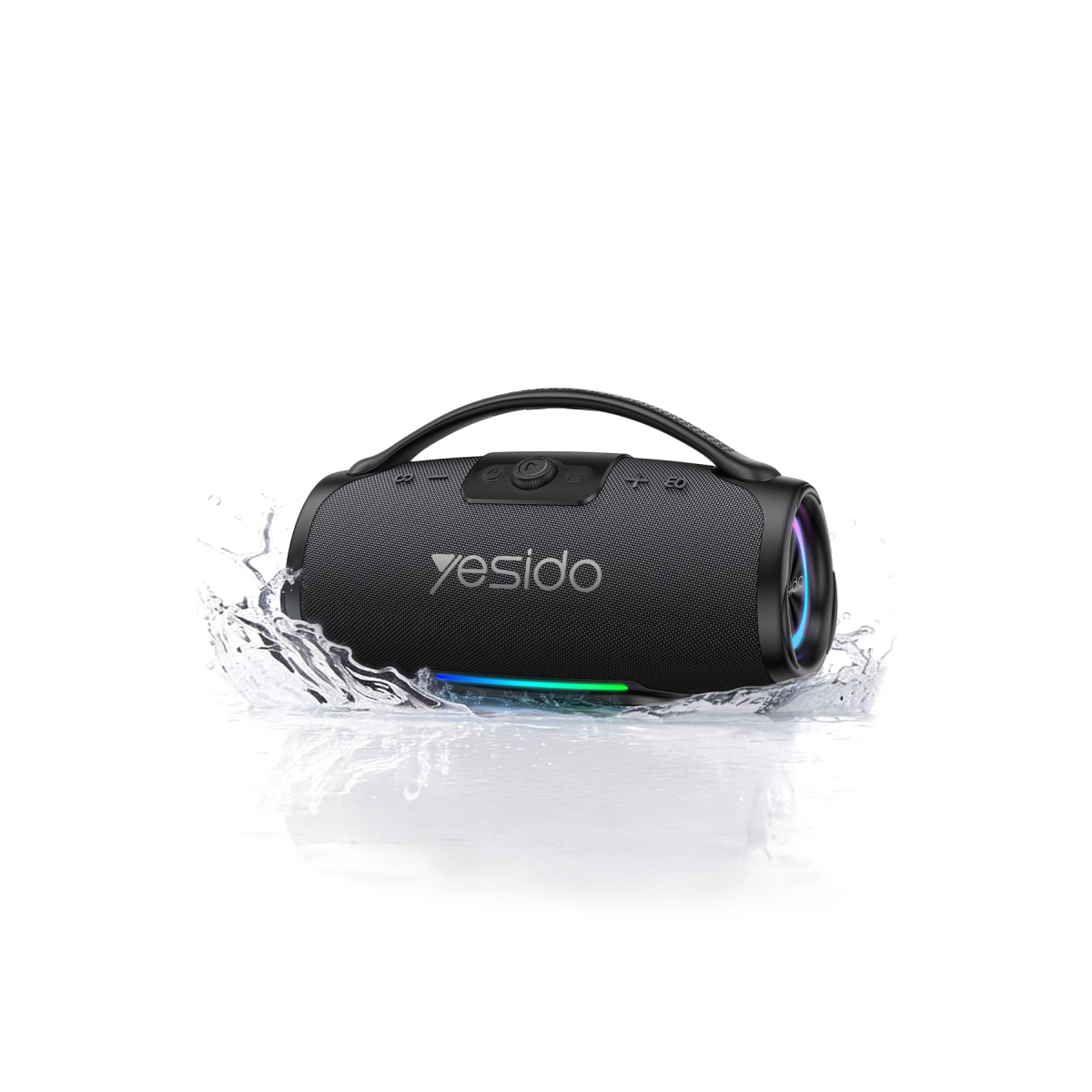 Yesido YSW45 120W RGB Işıklı Karaoke Mikrofonlu Bluetooth Kablosuz Hoparlör - Siyah