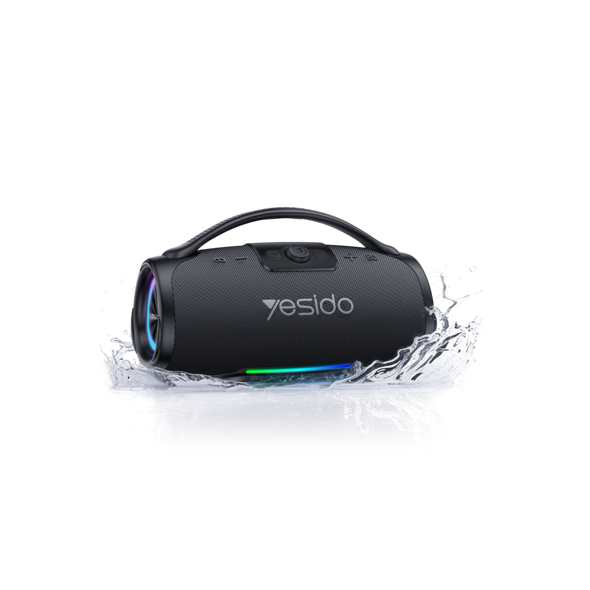 Yesido YSW49 120W RGB Işıklı Bluetooth 5.3 Destekli TWS Özellikli Taşınabilir Kablosuz Hoparlör - Siyah